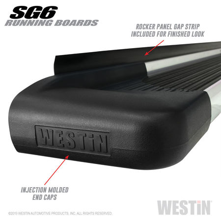 WESTIN AUTOMOTIVE 89.5 INCHES POLISHED SG6 RUNNING BOARDS (BRKT SOLD SEP) 27-64740